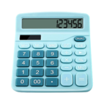 12-Digit Dual Solar Battery Calculators with Large LCD Display, Office Calculator with Large Buttons (Blue)